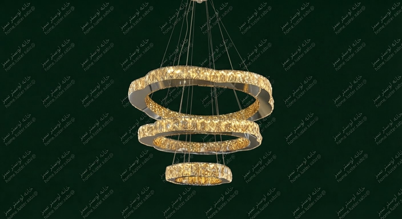 لوستر گل کریستالی به ابعاد 20-40-60 