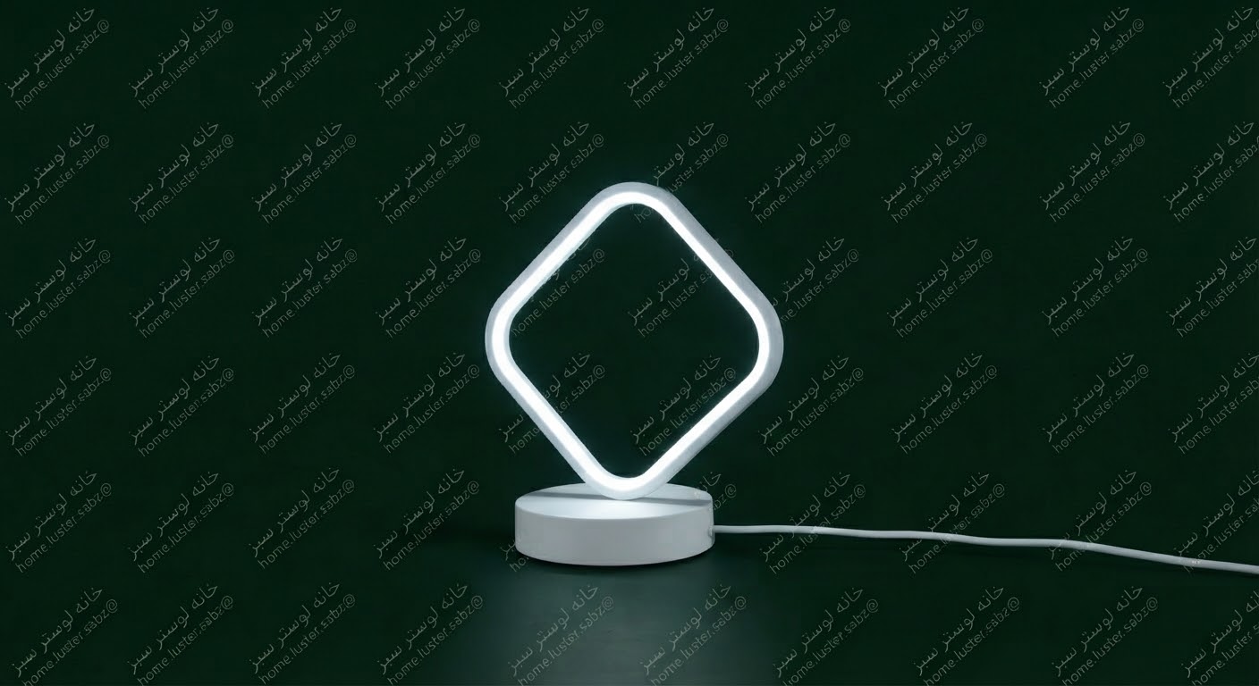 آباژور رومیزی مدرن مربع نور نچرال