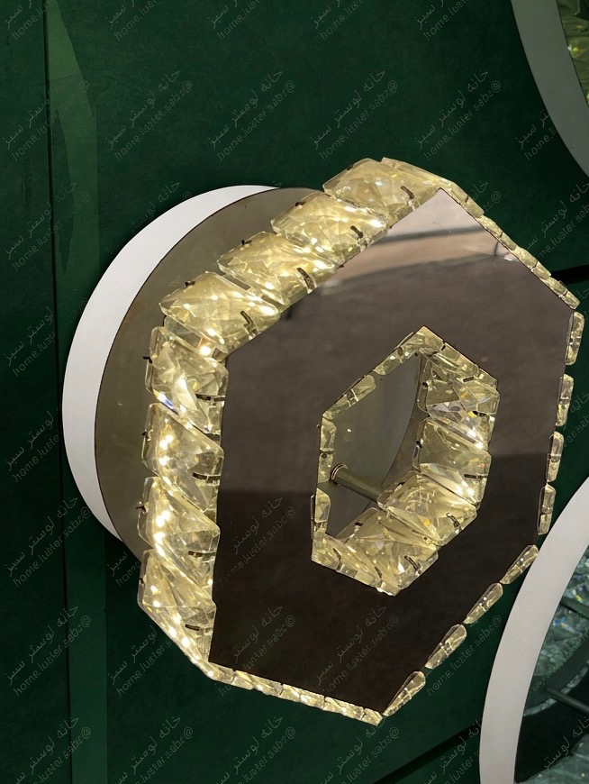 دیواری/لوستر سقفی 6 ضلعی کریستالی