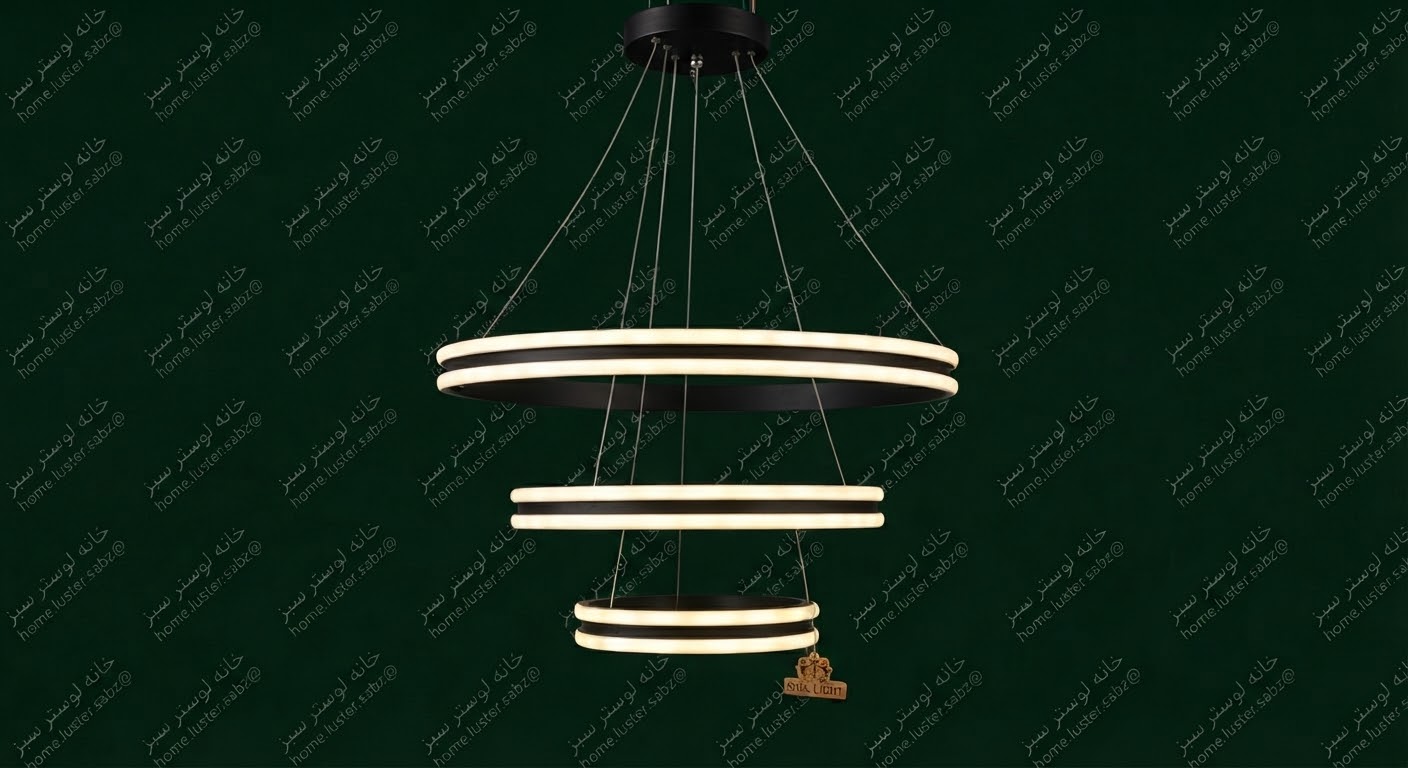 لوستر گرد  سه لاین سیلیکونی ابعاد 70-50-30 